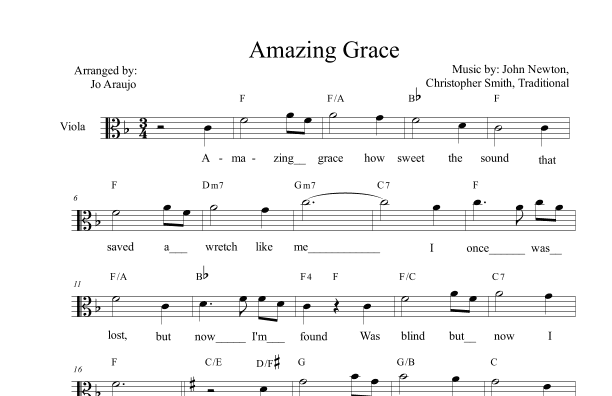 AMAZING GRACE (arr. Jo Araujo)