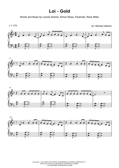 Weight In Gold (arr. Michael Habrom)