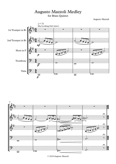 Augusto Mazzoli Medley for Brass Quintet