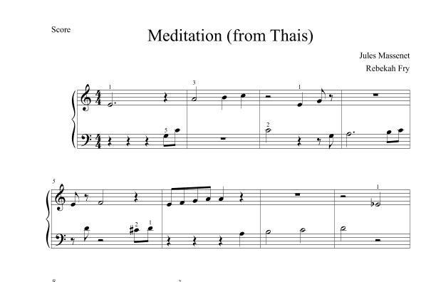 Meditation (from Thais) (arr. Rebekah Fry)