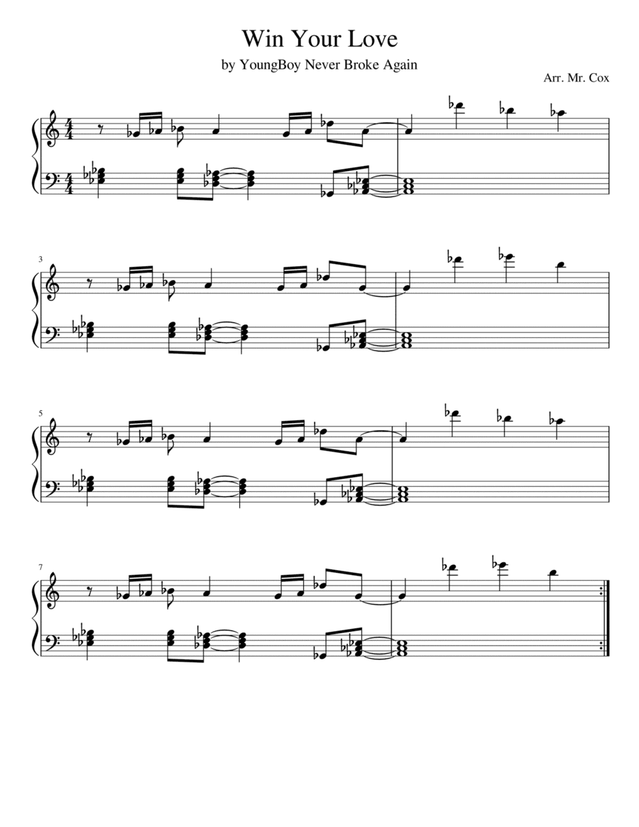 Win Your Love (arr. Hunter Cox)