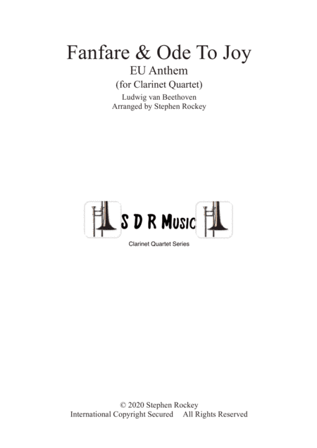 Fanfare and Ode To Joy for Clarinet Quartet (arr. Stephen Rockey)