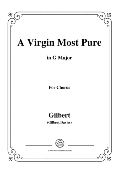 Gilbert-Christmas Carol,A Virgin Most Pure,in G Major (arr. MSM)