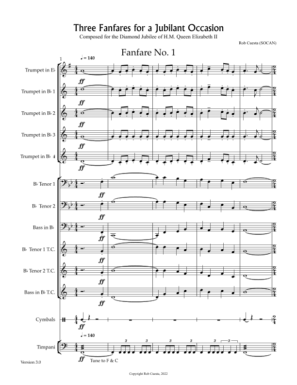 3 Fanfares for a Jubilant Occasion