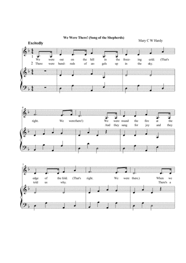 We were there! (Song of the Shepherds)