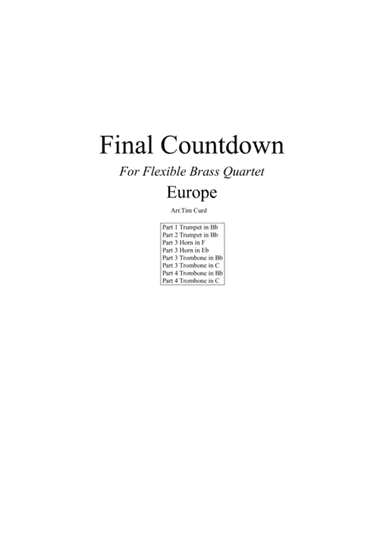 Final Countdown (arr. Tim Curd)