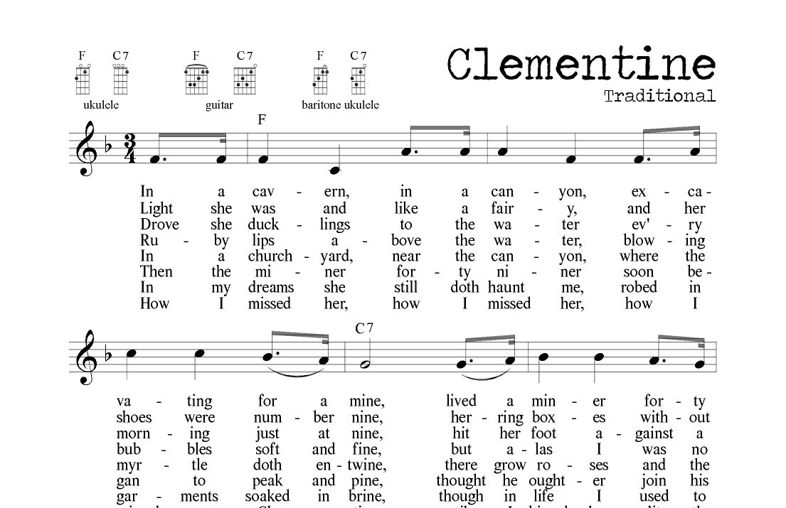 Clementine (Traditional) (arr. M. Ryan Taylor)