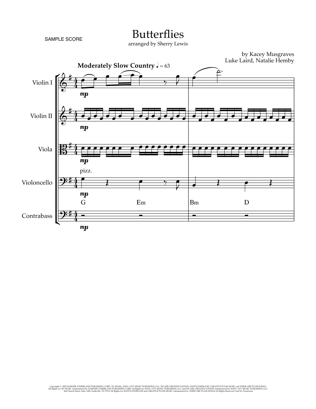 Butterflies (arr. Sherry Lewis)