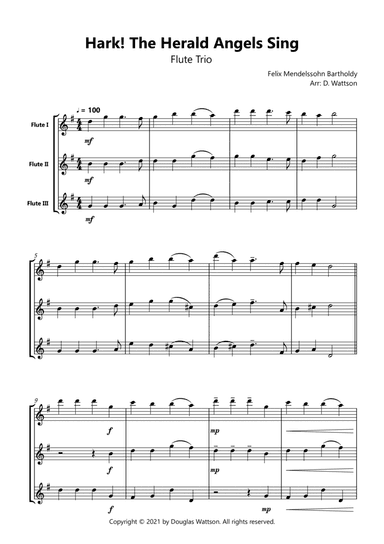 Hark The Herald Angels Sing (arr. Douglas Wattson)