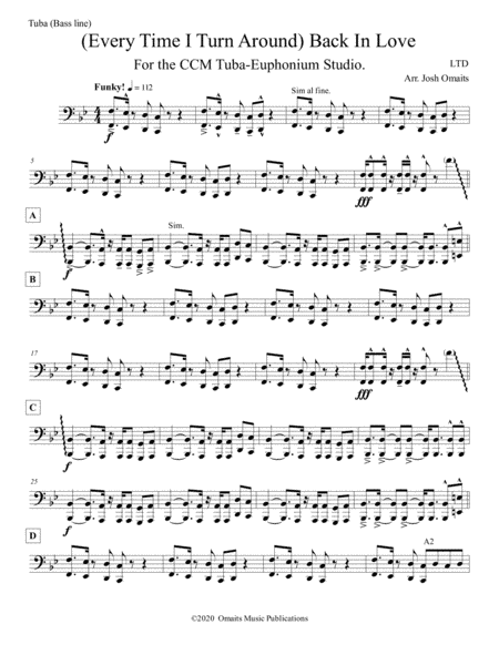 Back In Love Again (arr. Josh Omaits)