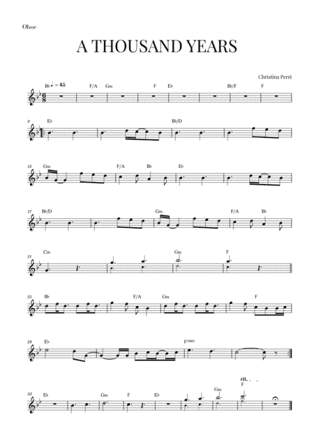 A Thousand Years (arr. Cadenza Editions)