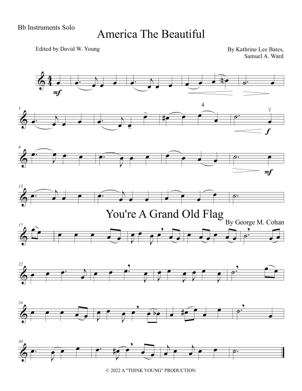 Six Solo Patriotic Selections For Bb Instruments (arr. David W. Young)