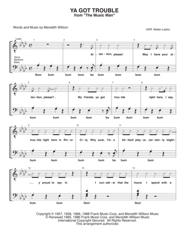 Ya Got Trouble (arr. Walter Latzko)
