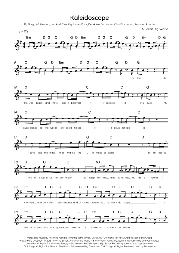 Kaleidoscope (arr. Arr. MDS)