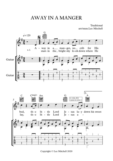 AWAY IN A MANGER (arr. Lee Mitchell)
