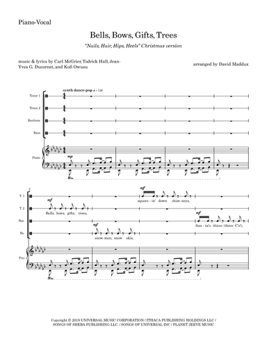 Bells, Bows, Gifts, Trees (nails, Hair, Hips, Heels) (arr. David Maddux)