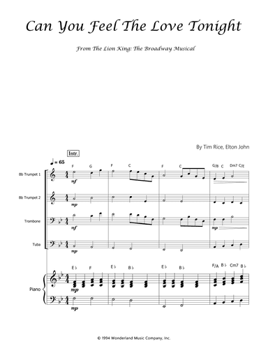 Can You Feel The Love Tonight (arr. Luís Gustavo Rossato)