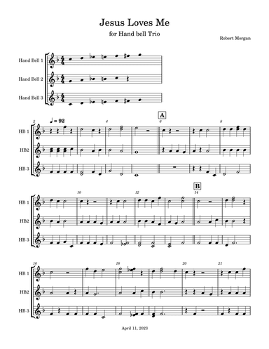 Jesus Loves Me (arr. Robert Morgan)