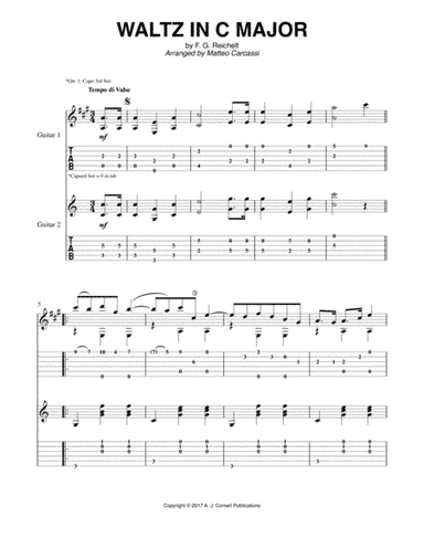 Waltz in C Major (arr. A. J. Cornell Publications)