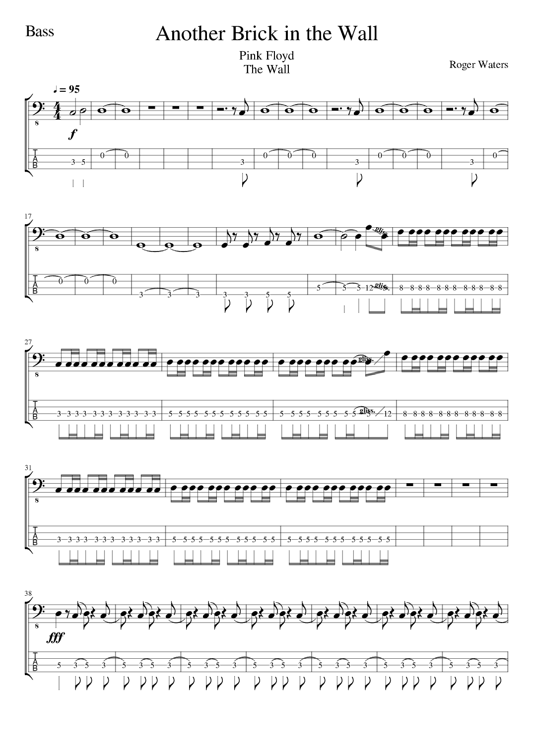 Another Brick In The Wall (part 1) (arr. Tracy Dean McCallum)