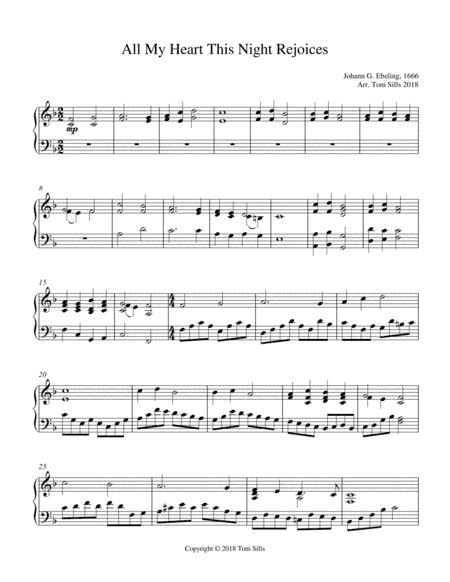 All My Heart This Night Rejoices (arr. Tom Sills)
