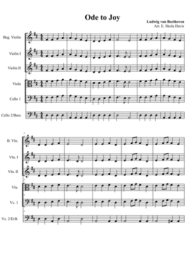 Ode to Joy Theme (arr. Elizabeth Skola Davis)
