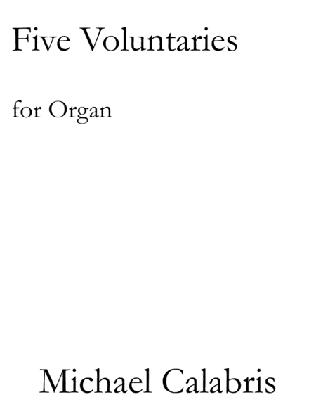 Five Voluntaries (for Organ)