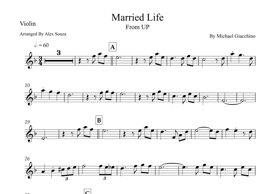 Married Life (arr. Alex Souza)
