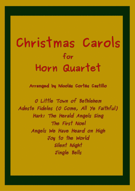 8 Christmas Carols for Horn Quartet (arr. Nicolás Cortés Castillo)