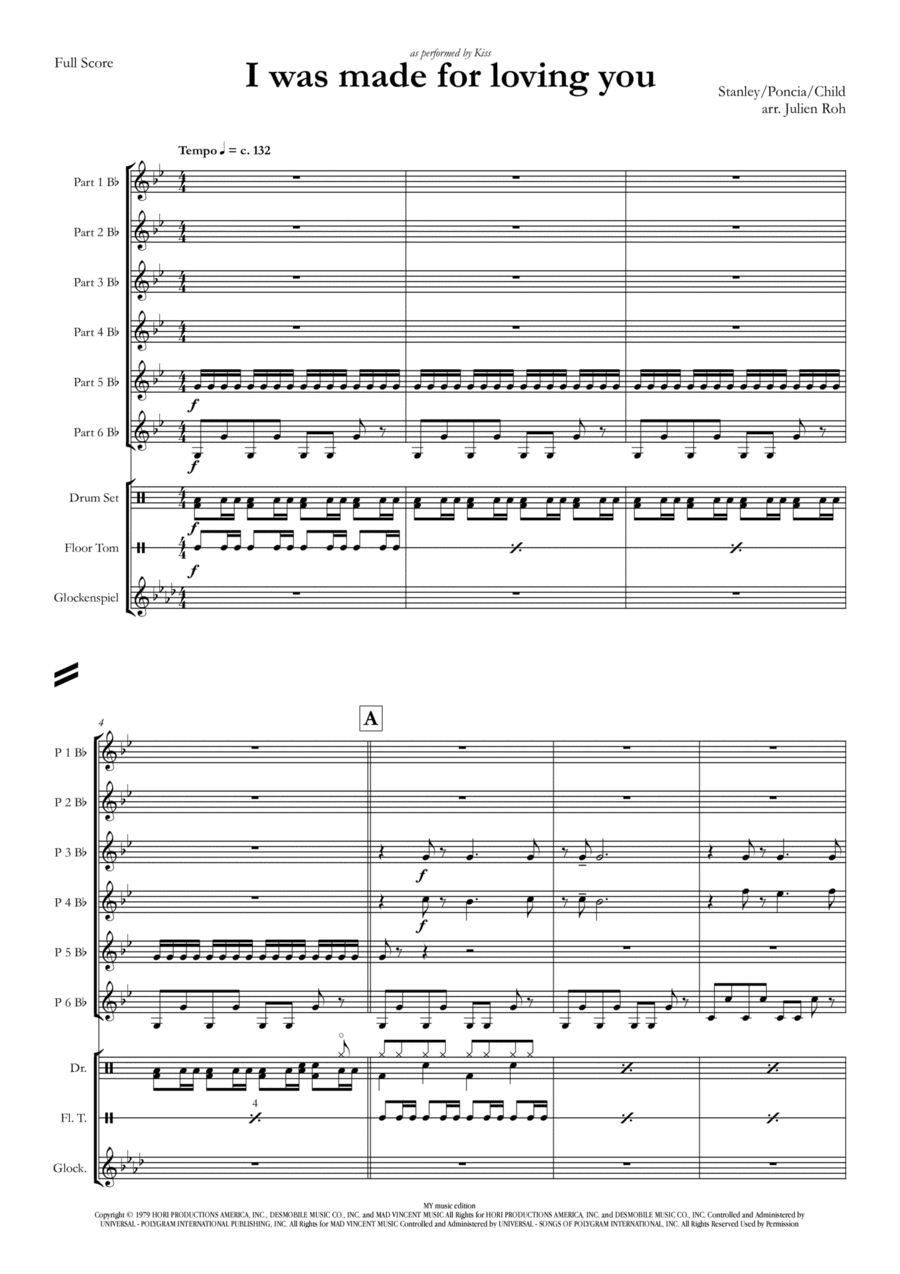 I Was Made For Lovin' You (arr. Julien Roh)
