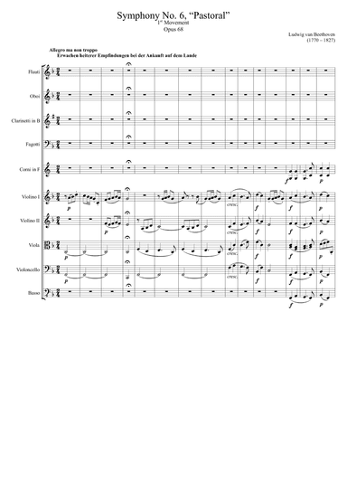 Symphony No. 6 Pastoral (arr. Zachary Corbett)