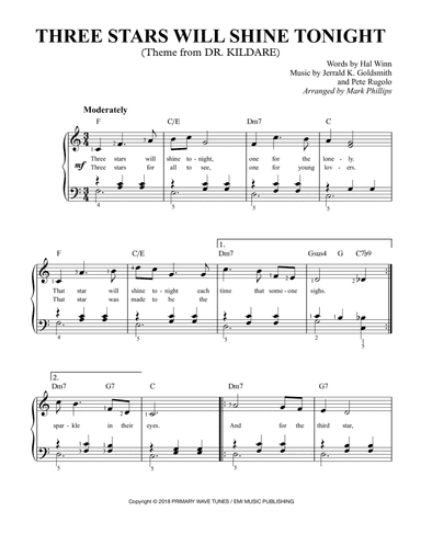 Three Stars Will Shine Tonight (arr. Mark Phillips)