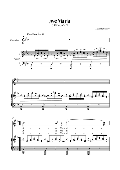 Ave Maria (Franz Schubert) - CONTRALTO_Bb (arr. André Alberto Santos)