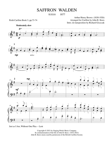 SAFFRON WALDEN (arr. John R. Knox & Richard Giszczak)