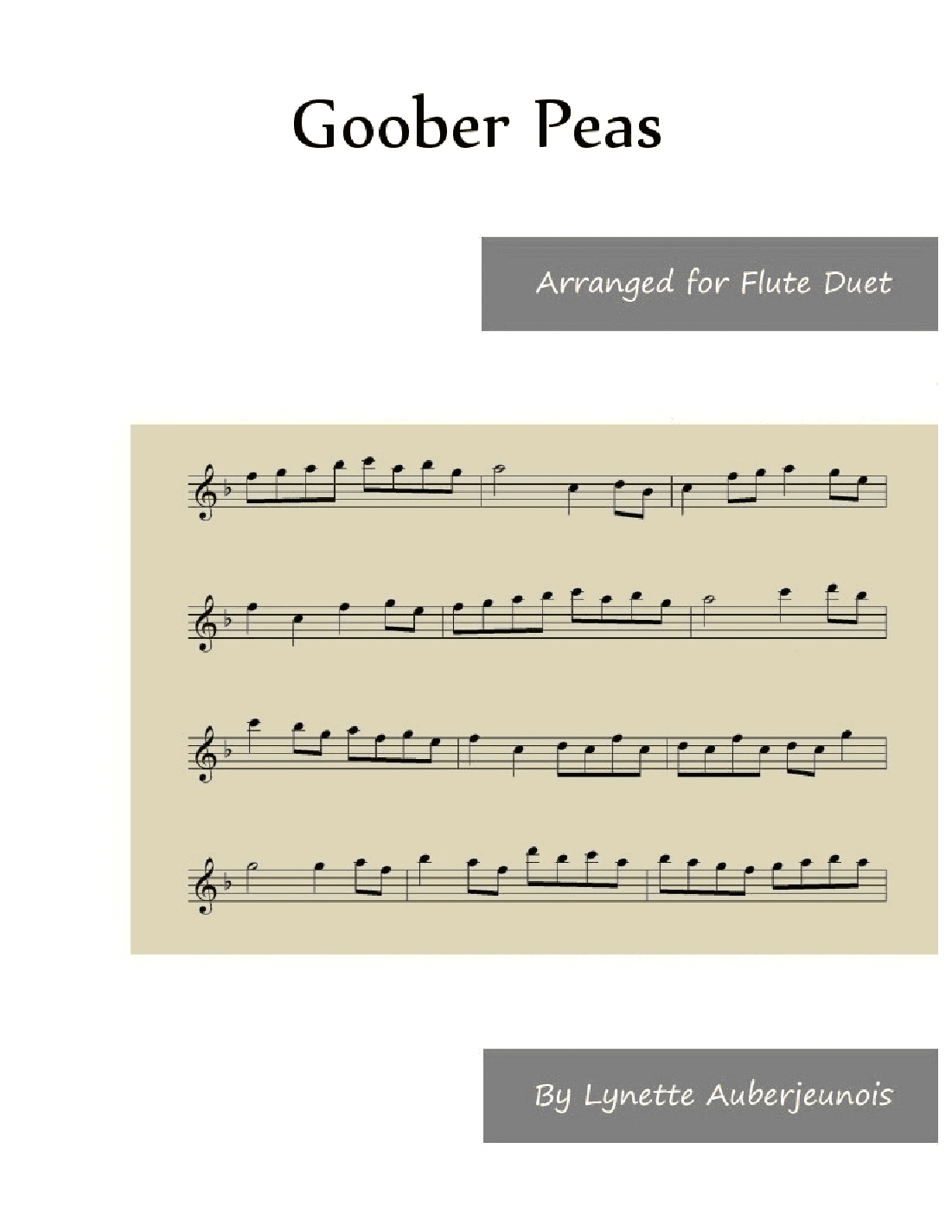 Goober Peas - Flute Duet (arr. Lynette Auberjeunois)