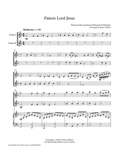 Fairest Lord Jesus (arr. James Gilbert)
