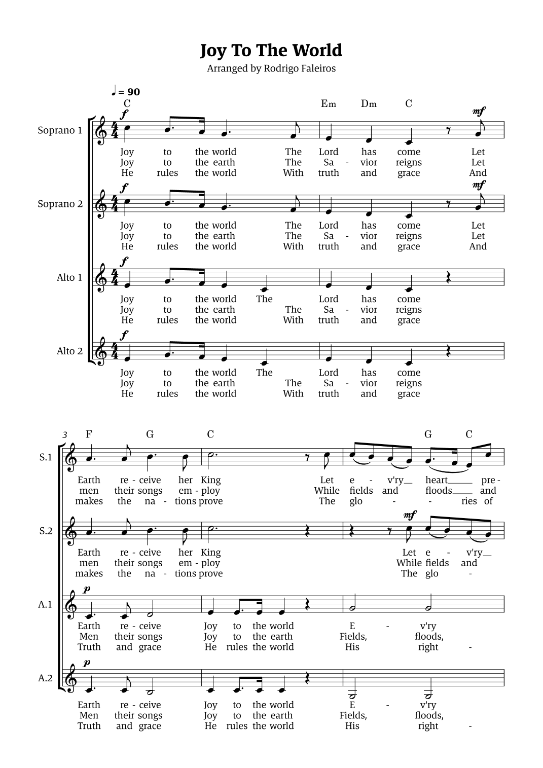 Joy To The World (arr. Rodrigo Faleiros)