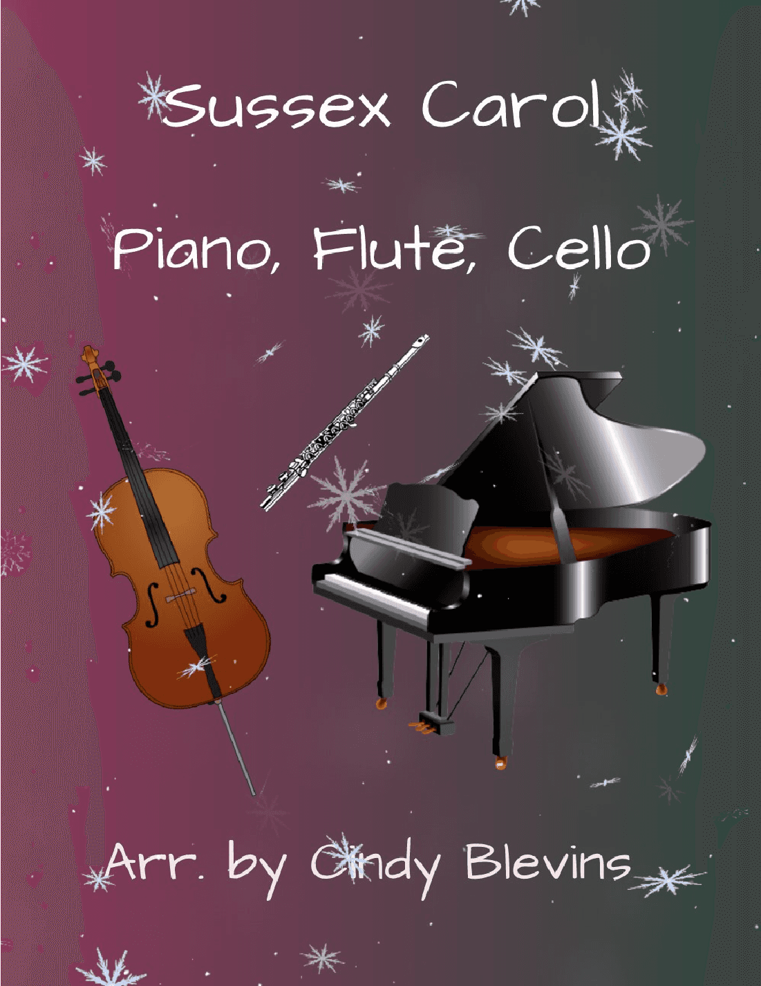Sussex Carol, for Piano, Flute and Cello (arr. Cindy Blevins)