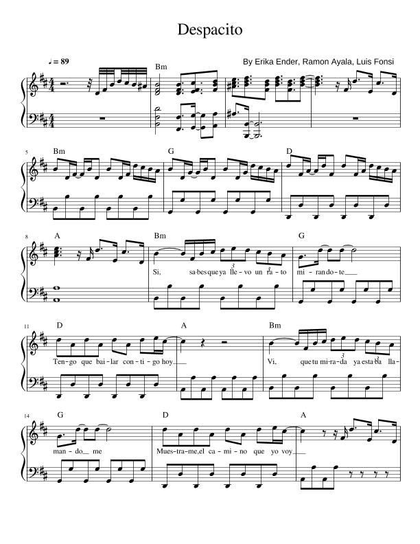 Despacito (arr. poon)