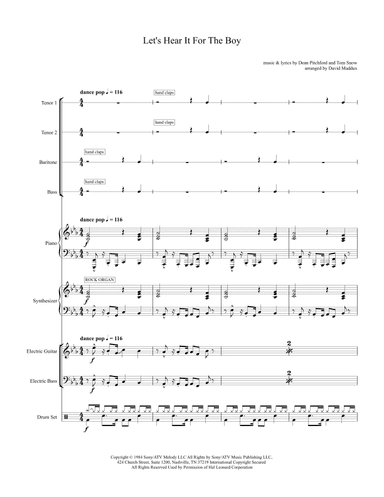 Let's Hear It For The Boy (arr. David Maddux)