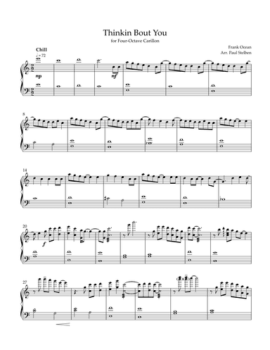 Thinkin' 'bout You (arr. Paul Stelben)