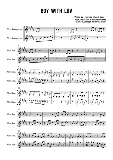 Boy With Luv (arr. Alexander Bosrup Karlsen)