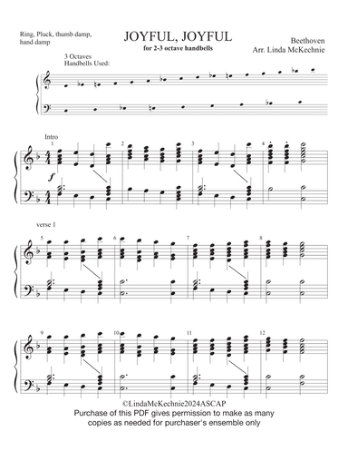 JOYFUL, JOYFUL - Score Only (arr. Linda McKechnie)