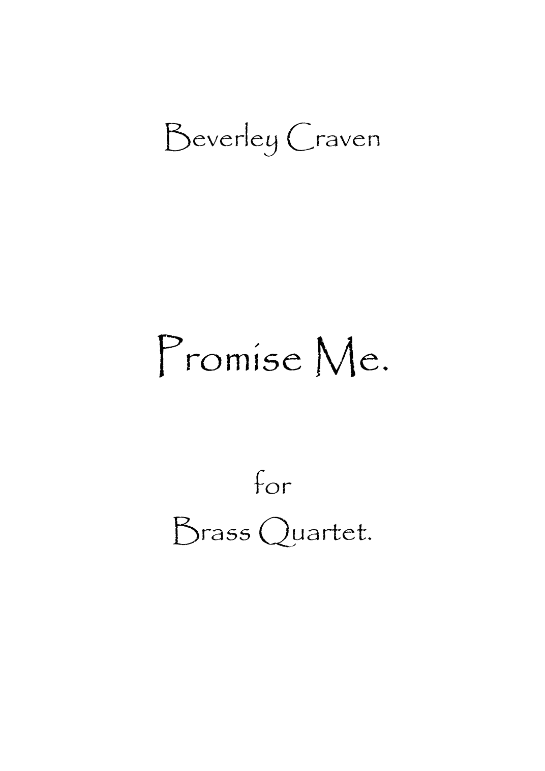 Promise Me (arr. Spencer Bundy)