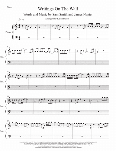 Writing's On The Wall from the film SPECTRE (arr. Kevin Busse)