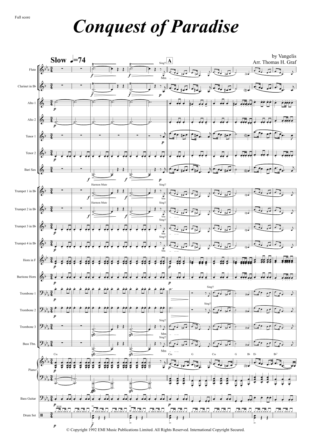 Conquest Of Paradise (arr. Thomas H. Graf)