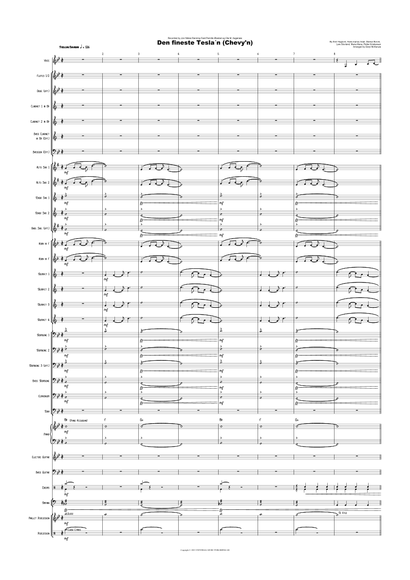 Den Fineste Chevyn (arr. Daryl McKenzie)