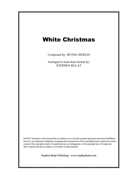 White Christmas (arr. Stephen Bulat)