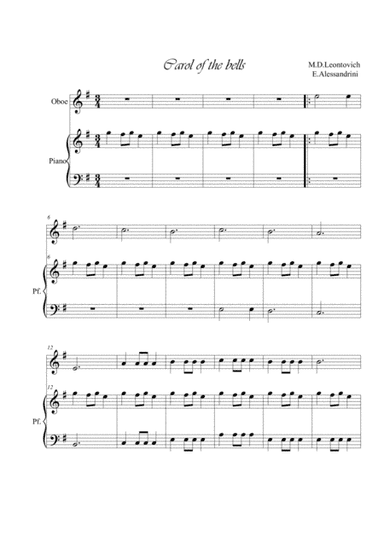 Carol of the bells. Oboe e piano (arr. Ester Alessandrini)
