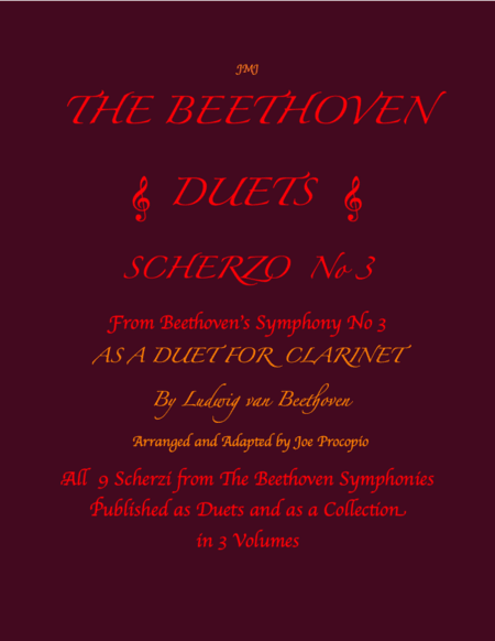The Beethoven Duets For Clarinet Scherzo No. 3 (arr. Joe Procopio)